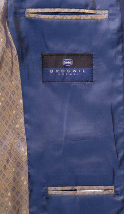 Подкладка мужского классического костюма Broswil 1717 с логотипом	