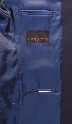 Подкладка мужского классического костюма Broswil 1715 с логотипом